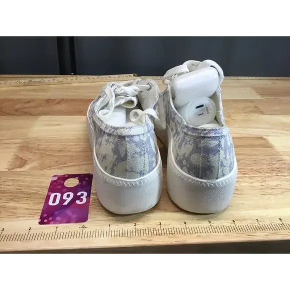 Open Edit Edlandyn Sneakers Women's 9M Blue White Canvas Lace Up Athletic Shoes - Picture 3 of 9